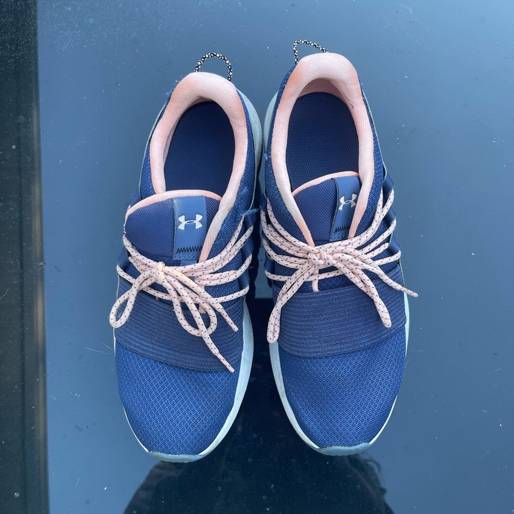 Under Armour Navy and Pink Athletic Shoes